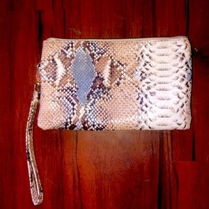 Caroline Hill faux snake skin wallet/ clutch